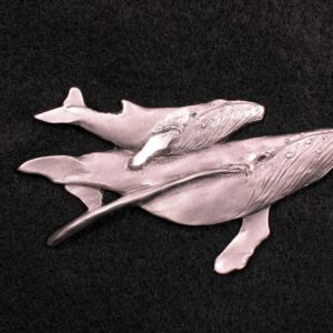 Humpback Whale Pewter Brooch by Andy Schumann