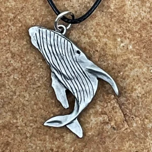 Humpback Whale Pewter Pendant Necklace by Andy Schumann