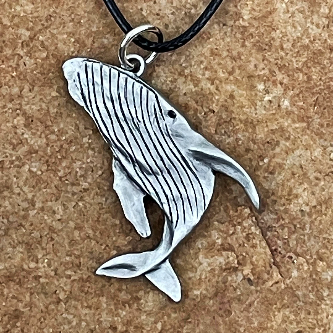 Humpback Whale Pewter Pendant Necklace by Andy Schumann