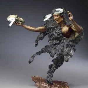 Medicine Man Bronze Sculpture by Mark Hopkins