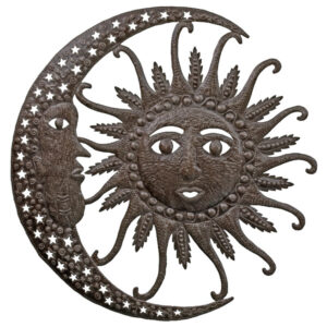 Medium Premium Crescent Moon and Sun Wall Art 22.5"