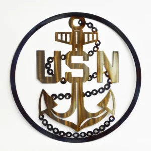 Navy Anchor Circle Art