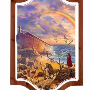 Noah's Ark - 18" x 12" Vintage Framed Tin Sign