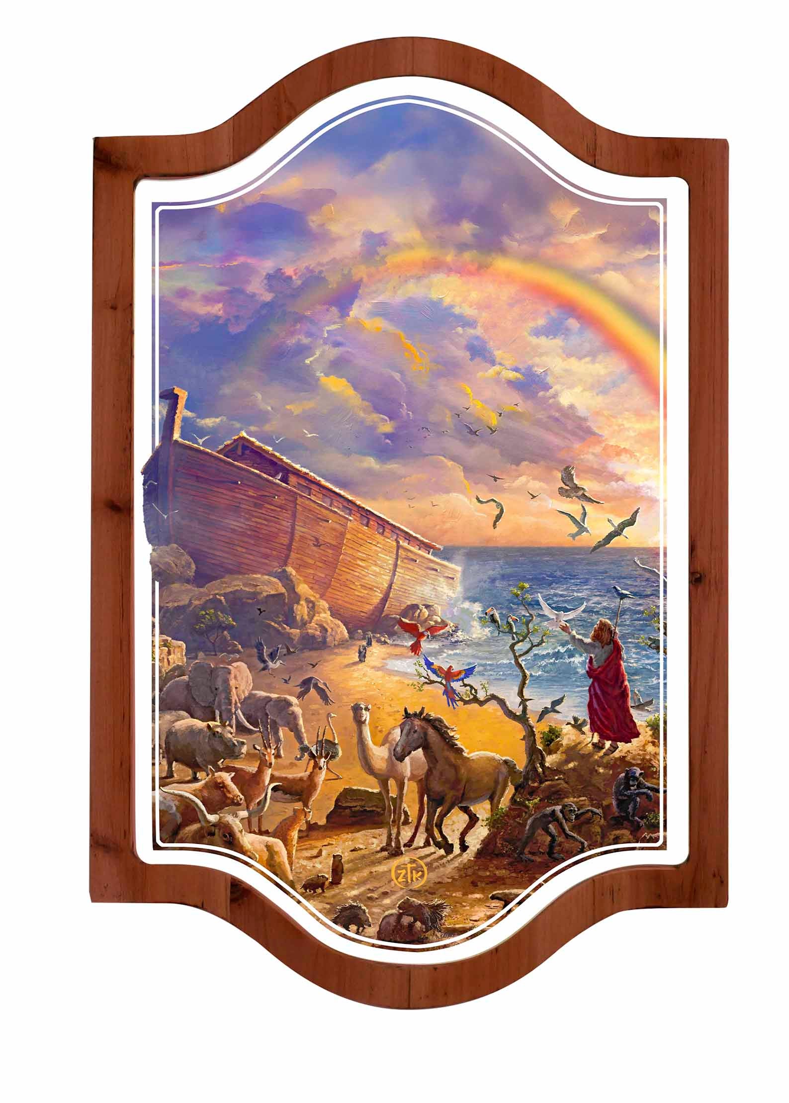 Noah's Ark Vintage Framed Tin Sign