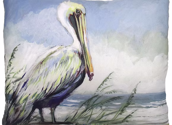 Pelican on Post Pillow
