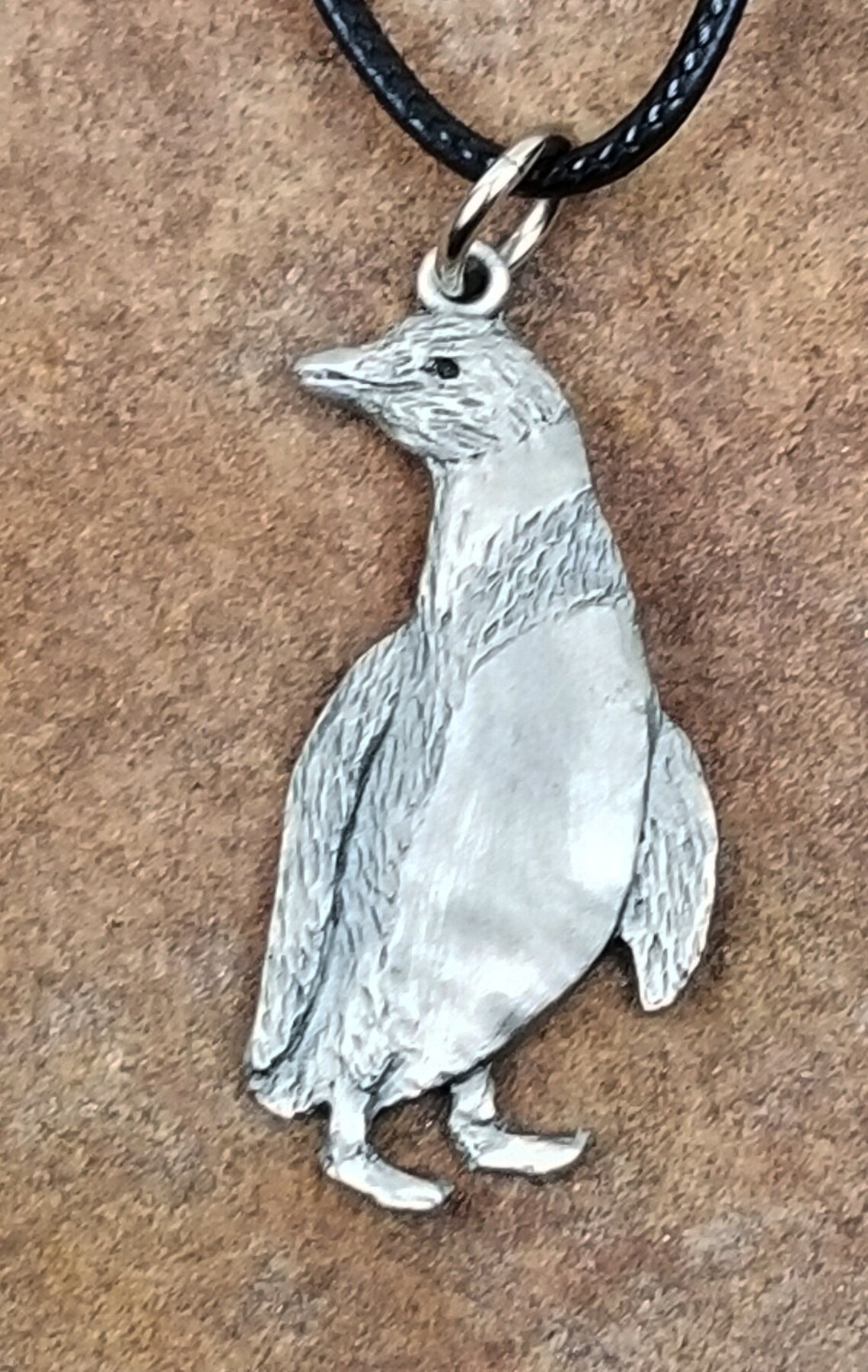 Penguin Pewter Pendant Necklace by Andy Schumann