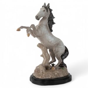 Porcelain Horse Figurine with Bronze Ormolu