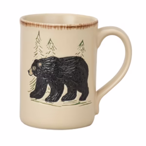 Rustic Retreat Mug – Bear – Set of 4