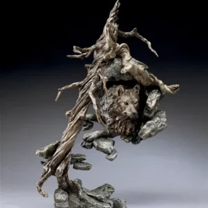 Sanctuary - Wolf - Bronze Sculpture by Mark Hopkins