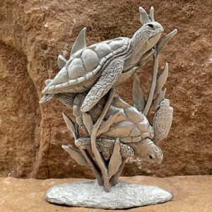Sea Turtle Pewter Figurine by Andy Schumann