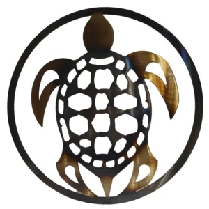 Shell Back Sea Turtle Circle Art