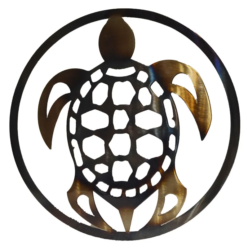 Shell Back Sea Turtle Circle Art