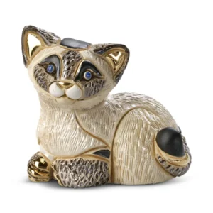 Siamese Kitten Resting Figurine by De Rosa