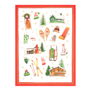 Sleds And Skis Kitchen Towel (Pack of 6)