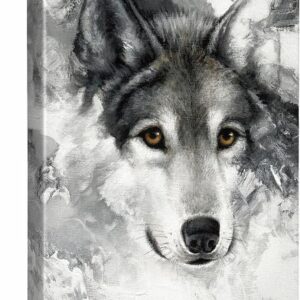 Snow Wolf - 13" x 18" Gallery Wrapped Canvas