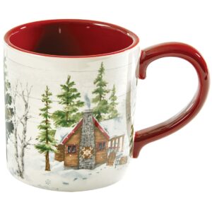 Snowflake Lodge Mug - Set of 4
