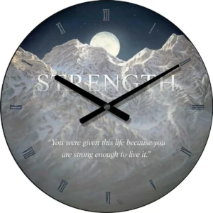 Strength - Mountain - 21" Round Clock