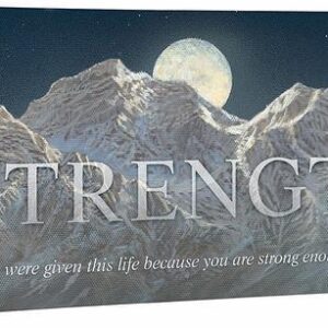 Strength - Mountains - 12" x 26" Gallery Wrapped Canvas
