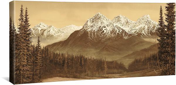 Strength - Mountains - 12" x 26" Gallery Wrapped Canvas