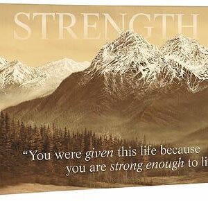 Strength – Mountains – 12″ x 26″ Gallery Wrapped Canvas