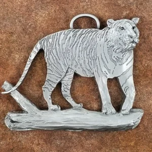 Tiger Pewter Ornament by Andy Schumann