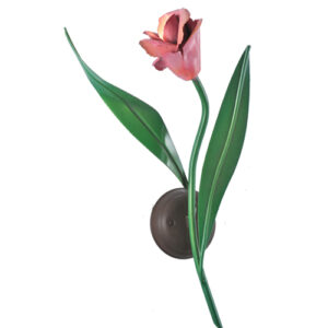 12" Wide Tulip Left Sided Wall Sconce