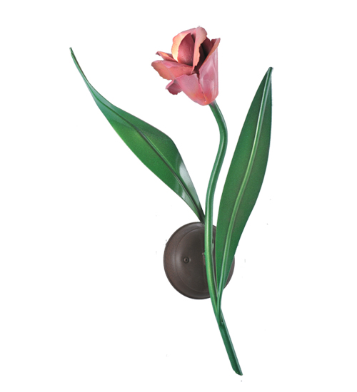 12″ Wide Tulip Left Sided Wall Sconce