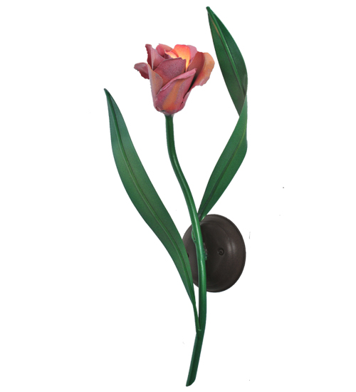 12" Wide Tulip Right Sided Wall Sconce