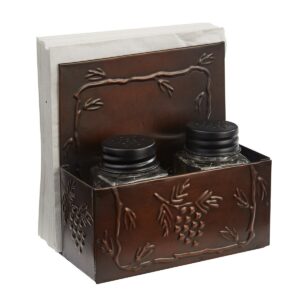 Valley Pine Napkin Holder with Salt and Pepper