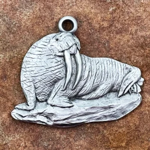 Walrus Pewter Ornament by Andy Schumann