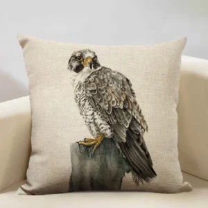 Watercolor Falcon Print Cushion Cover