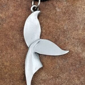 Whale Tail Pewter Pendant Necklace by Andy Schumann