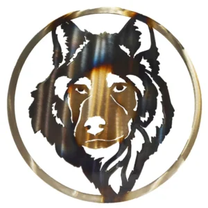 Wolf Head Circle Art