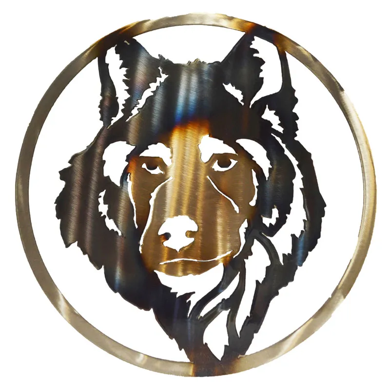 Wolf Head Circle Art