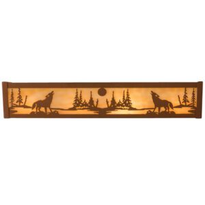 24" Wide Wolf on the Loose Vanity Light