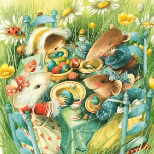 A Table Full of Easter Cheer – 11″ x 14″ Art Print