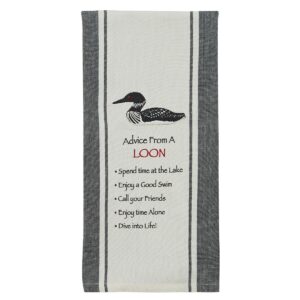 Advice From a Loon Printed Embroidered Dishtowel (Pack of 6)