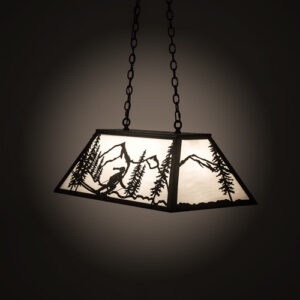 Alpine Skier Oblong Pendant Light 33"L