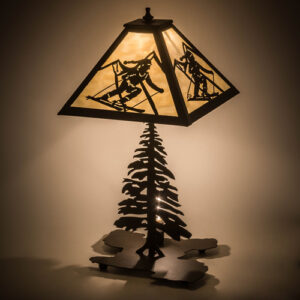 22"H Alpine Table Lamp with Lighted Base