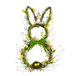 Artificial Easter Bunny Shaped Wreath 22"