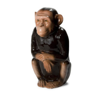 Authentic Italian Ceramic Monkey Sculpture