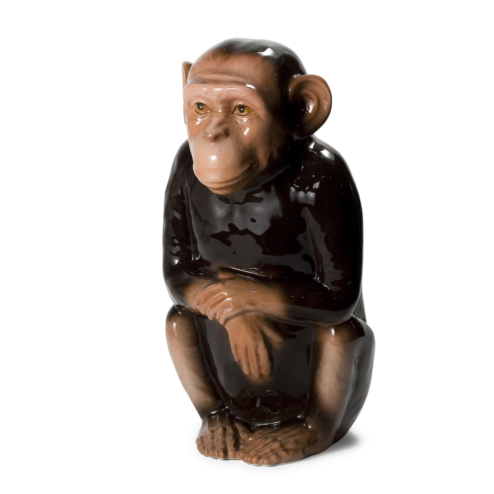 Authentic Italian Ceramic Monkey Sculpture