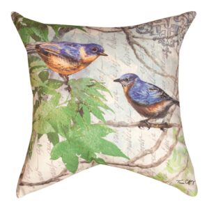 Bird & Foliage Bluebird Climaweave Pillow (Set of 2)