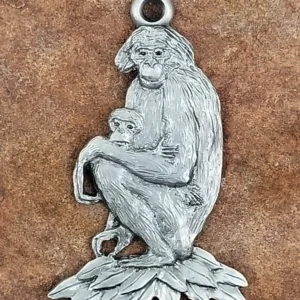 Bonobo Ape Pewter Ornament by Andy Schumann