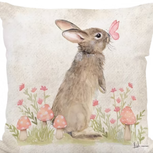 Bunny at Woodland Pillow