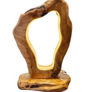 Burl Wood Lighted Table Art 12" x 17"
