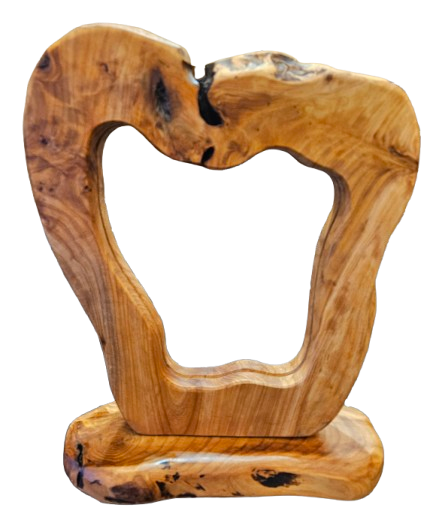Burl Wood Lighted Table Art 13" x 16"