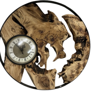 Burl Wood Wall Clock 16" x 16"