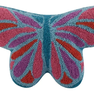 Butterfly Shaped Hook Pillow Blown-In Filled 12X20
