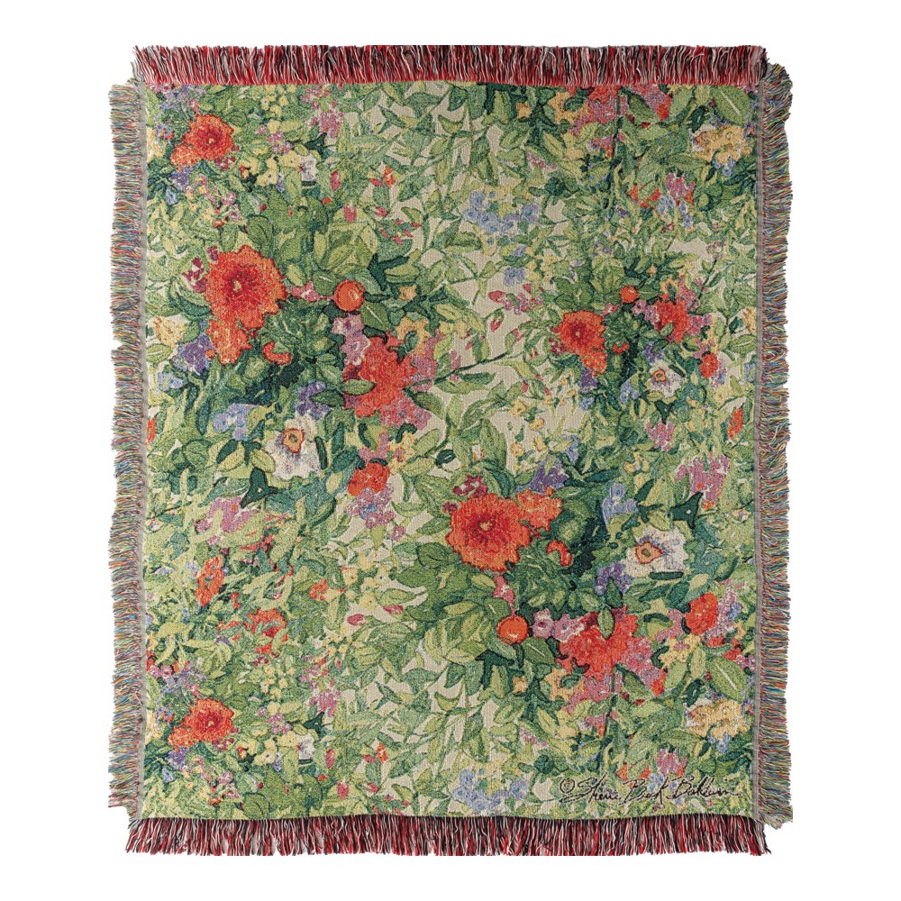Butterfly Squares Woven Throw